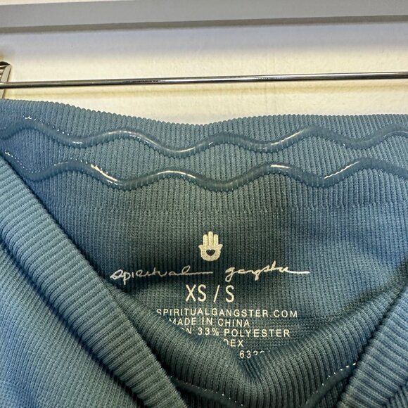 Spiritual Gangster Love Sculpt Jacquard Legging in Blue Daisy Print XS/S - Picture 7 of 9